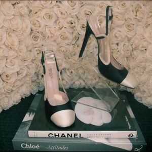 Giambattista Valli Satin Sling Back Heels